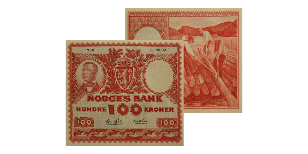 100 kroner tømmerfløteren 100 kroner tømmerfløteren